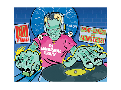 Dj Abnormal Brain characters diet dj frankenstein music vegan