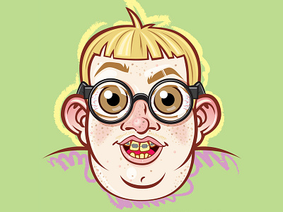 Gary The Lovable Drooling Geek geek graphic nerd vector