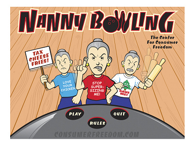 Nanny Bowling Start Page bowling game interactive nanny