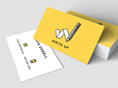 Write Up Brand Identity brand brand identity branding business cards design graphic design logo