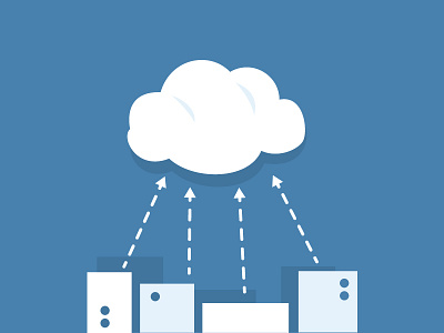 Cloud Onboarding appzero blue cloud illustration server vector