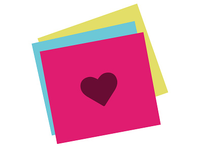 Cute Cards aiga miami blue cute heart pink secret project yellow