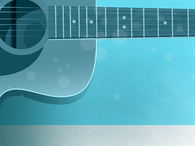 Guitar illustration aiga miami blue guitar illustration miami music sofar sounds vector