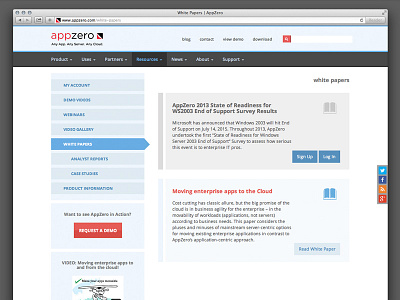 Appzero Interface – Secondary Pages appzero blue gray interface red signup