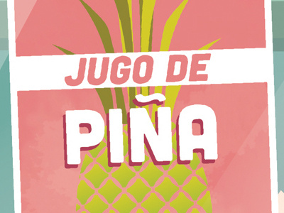 jugo de piña illustration sketchlexico spanish language design