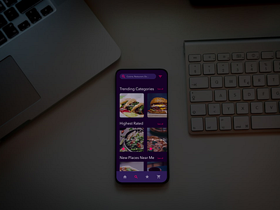 Delivr Search Page app color delivery design food motion graphics pho phone ui ux vector website