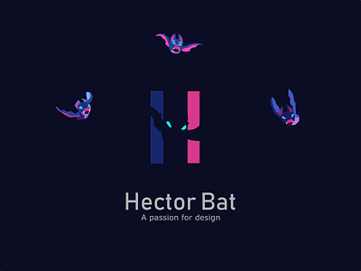 Hector Bat Final Logo bat branding color design hector logo