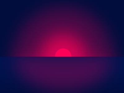 Sunset Glow color gradient red sea sun water