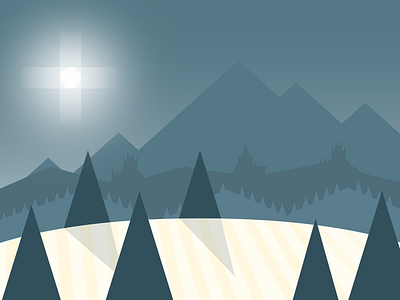 Snowy Skies affinitydesigner alto design flat design harry nesbitt illustration snow