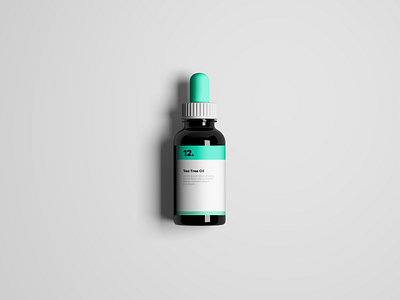 Tea Tree Oil Mockup bottle bottle label cap cartoon design essential mockup mockup design oil product tea tree