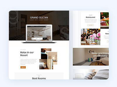 Presentation of Grand Sultan. anup anupdeb creative design gradient grand sultan hotel oogle presentation typography ui ux