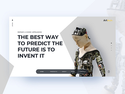 Artificial Intelligence anup anupdeb creative design gradient header oogle robot trip typography ui ux