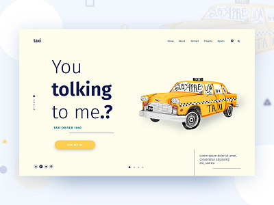 Taxi. anup anupdeb creative design gradient header oogle taxi trekker typography ui ux