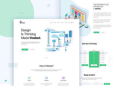 Landing Page for Design Thinking, anup anupdeb creative design gradient header landing oogle products typography ui ux