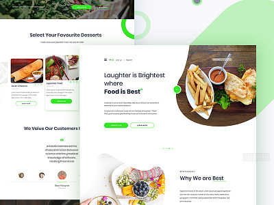 Restaurant landing page. anup anupdeb creative design gradient header landing oogle restaurant typography ui ux