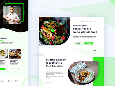 Service page for Restaurant Concept. anup anupdeb creative design gradient header restaurant serviceoogle typography ui ux