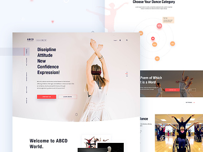 ABCD (any body can dance) anup anupdeb creative dance design gradient header landing oogle typography ui ux