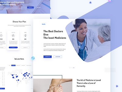 Health. anup anupdeb creative design gradient header health landing oogle typography ui ux