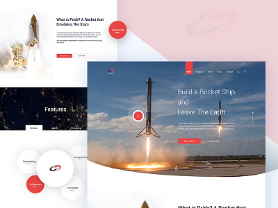 Space-z for rocket launch anup anupdeb creative design gradient header landing oogle rocket typography ui ux