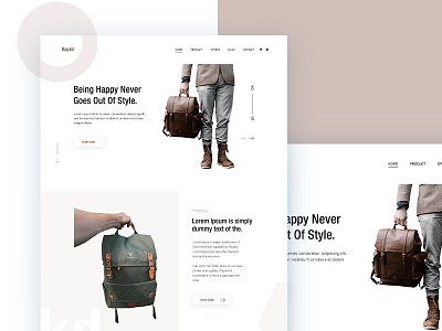 Bag.kd anup anupdeb bag creative design gradient header oogle store typography ui ux