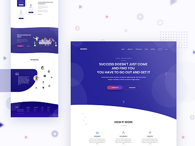 Rontex Group landing page. anup anupdeb creative design gradient header landing oogle rontex typography ui ux