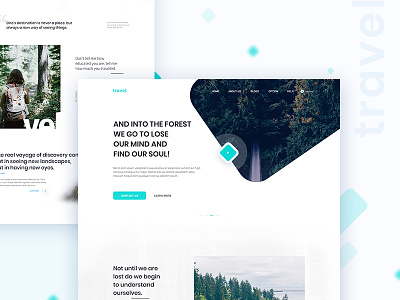 Travel agency anup anupdeb creative gradient header landing oogle travel typography ui ux