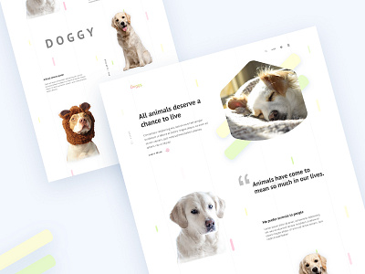 doggy. agency anup anupdeb creative dog gradient header landing oogle pet typography
