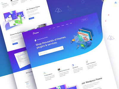 Dtheme II anupdeb creative design dtheme gradient landing oogle typography ui ux