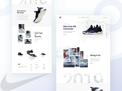 Nike Commuter 2019 best design best website 2019 landing page nike product design shoe shoes uinugget website website concept