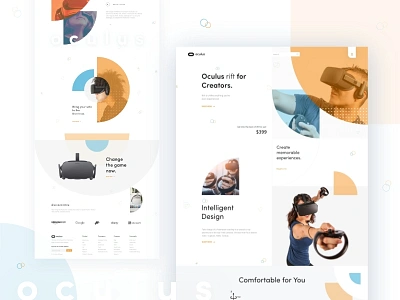 Oculus Rift UI best design best website best website 2019 branding creative design landing page oculus rift uidesign uinugget website