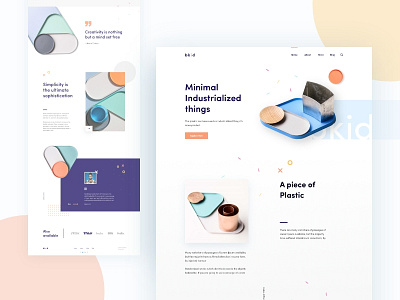 Minimal Industrialized product landing Concept anupdeb best design creative landing page minimal minimal branding product design typography ui uinugget