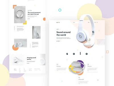 Product Design Concept agency anupdeb best shot best website 2019 branding headphones landing page product branding product design shape solo team building typogaphy uidesign uinugget ux website concept