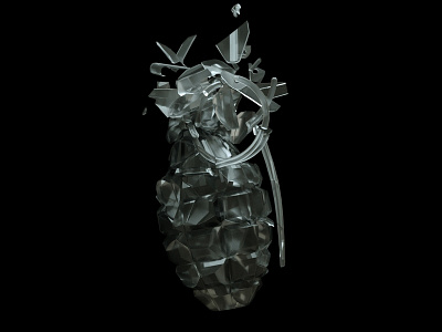 Grenade Shatter 3d 3d art 3d artist cinema 4d design glass material model octane texture