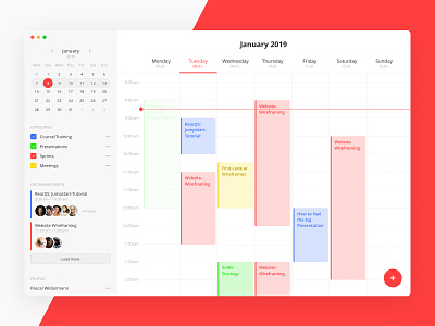 Calendar/Schedule Interface app calendar concept dashboard interface schedule ui