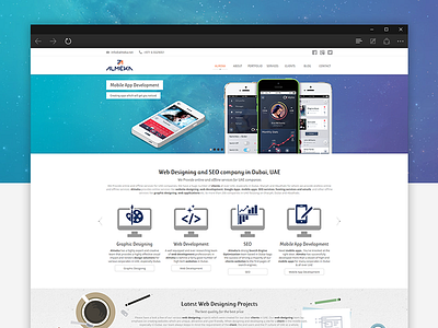 Almeka Website Layout clean design css3 html5 interaction design responsive ui ux web design website