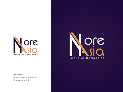 Noreasia 2nd Logo Option branding dark violet golden color home house housekeeping products logo logo logo design na logo tissue typo logo violet logo