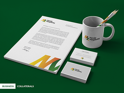 My Kerala Hospitality Brand Collateral branding business card business card design business collateral cup design envelope hospitality logo letterhead letterhead design logo design tour logo visiting card