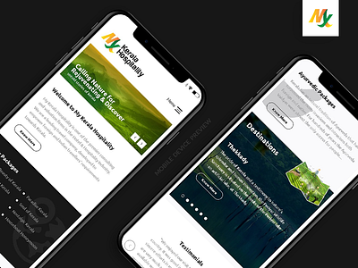 My Kerala Hospitality Website Mobile Preview