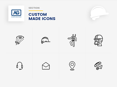 AG Website icon Designs contact icon email icon eye wash icon icon design location icon personal protection icon safety services website safety shower icon ui design web design website design website icons