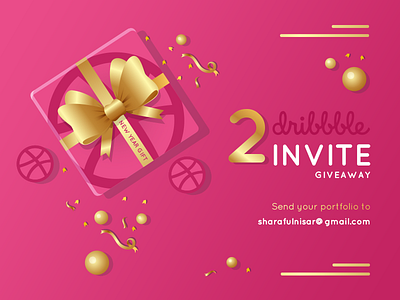 2 Dribbble Invites Giveaway 2 dribbble invites 2 invite dribbble dribbble invites gift giveaway invitation graphics design invites invites design two