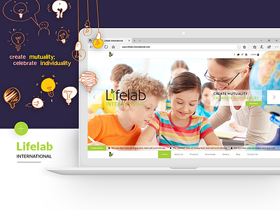 Lifelab Website Mockup college website creative website educational institution institution website play school website school icons school website ui design ux design web design website design website mockup