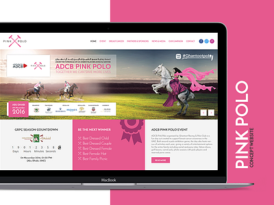 Pink Polo Website Mockup club website laptop mockup pink polo polo club website ui design ux design web design website website design website mockup welfare website