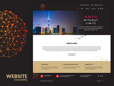 AMEA Solutions Website brown website business website consultancy website consultant website dubai management services modern website ui design ux design web design website website design