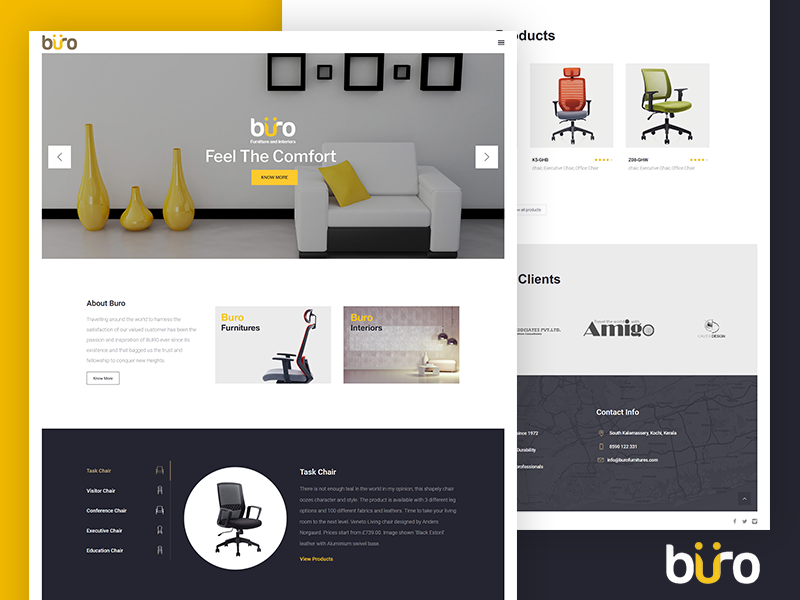 buro Furnitures site Design by Sharaful Nizar on Dribbble