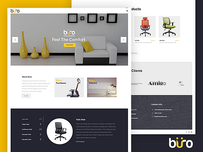 buro Furnitures Website Design furniture website interior design interior website mobile website mockup modern website office chairs ui design ux design web design website website design