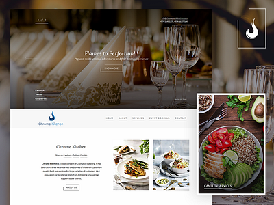 Chrome Public Kitchen Website Design