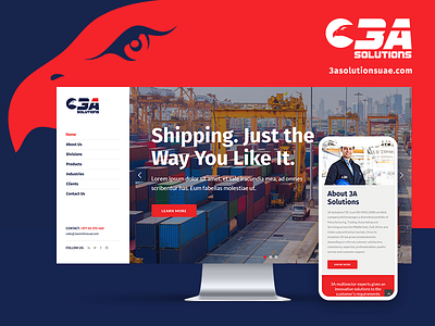 3A Solutions Website Design Mockup automation icons iphone ui logo design mobile mockup mobile ui mobile website safety website trading website ui design web design website design