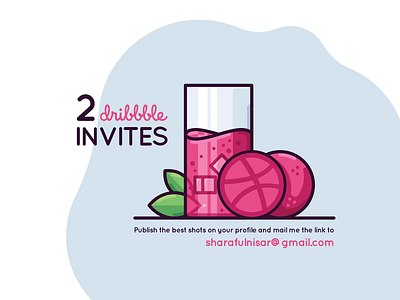 2 Dribbble Invites design dribbble invites dribbble juice giveaway invitation graphic art graphic design icon design illustration invite design invites