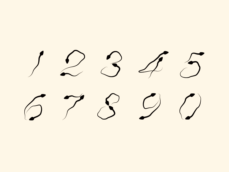 Lively numeral font numeral sexy sperm