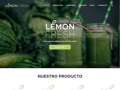 Lemon Fresh Landing Page design food fresh juice ui ux vector website